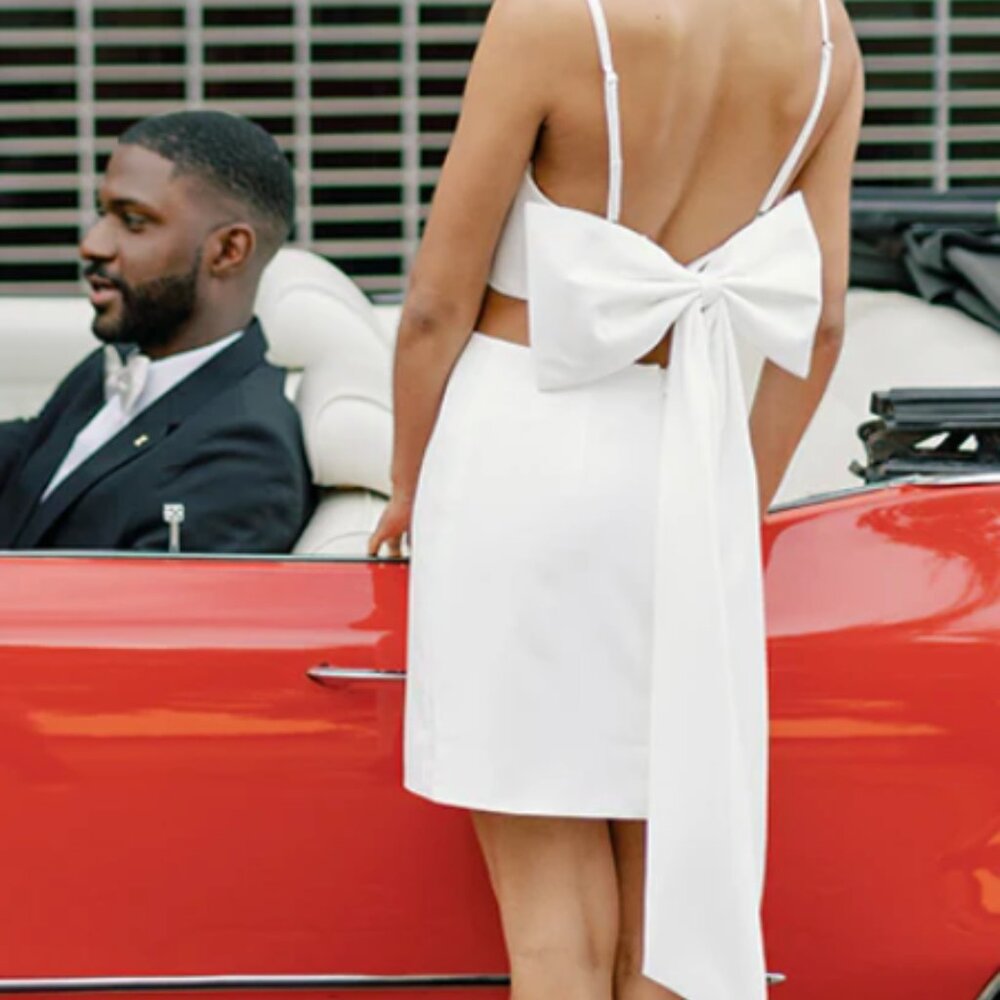 Revelry Lyla Crepe Mini Skirt